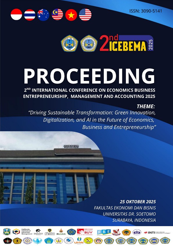 The 2nd International Conference on Economics, Business, Entrepreneurship, Management, and Accounting (ICEBEMA) 2025 The 2nd International Conference on Economics, Business, Entrepreneurship, Management, and Accounting (ICEBEMA) 2025